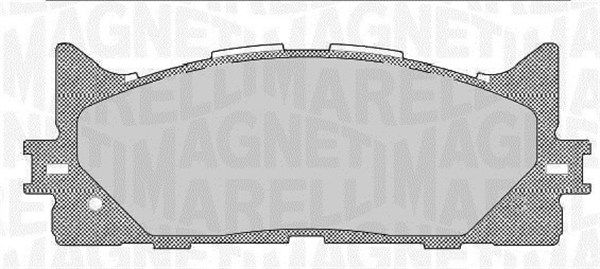 MAGNETI MARELLI Комплект тормозных колодок, дисковый тормоз 363916060641